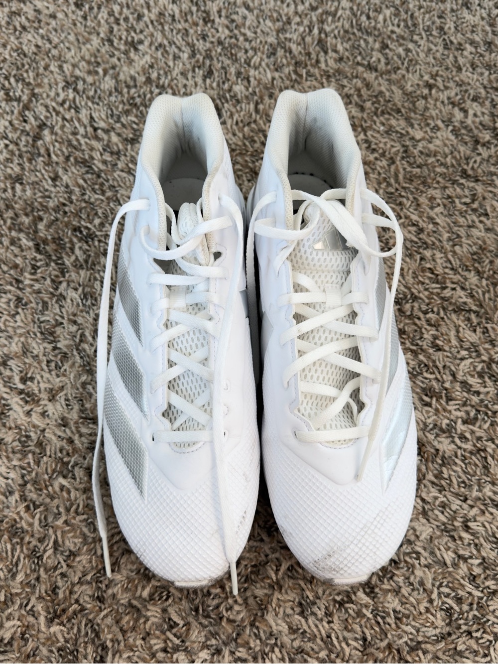 Adidas Men’s White Athletic Cleats